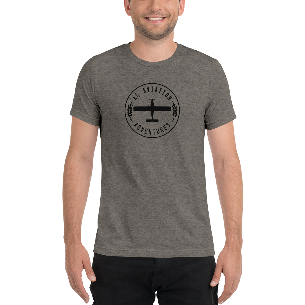 Unisex Tri-Blend AAA Tee - Black Logo — Ag Aviation Adventures