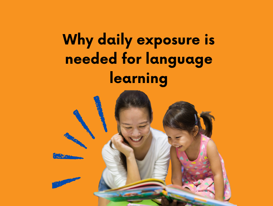 Why daily exposure is needed for language learning