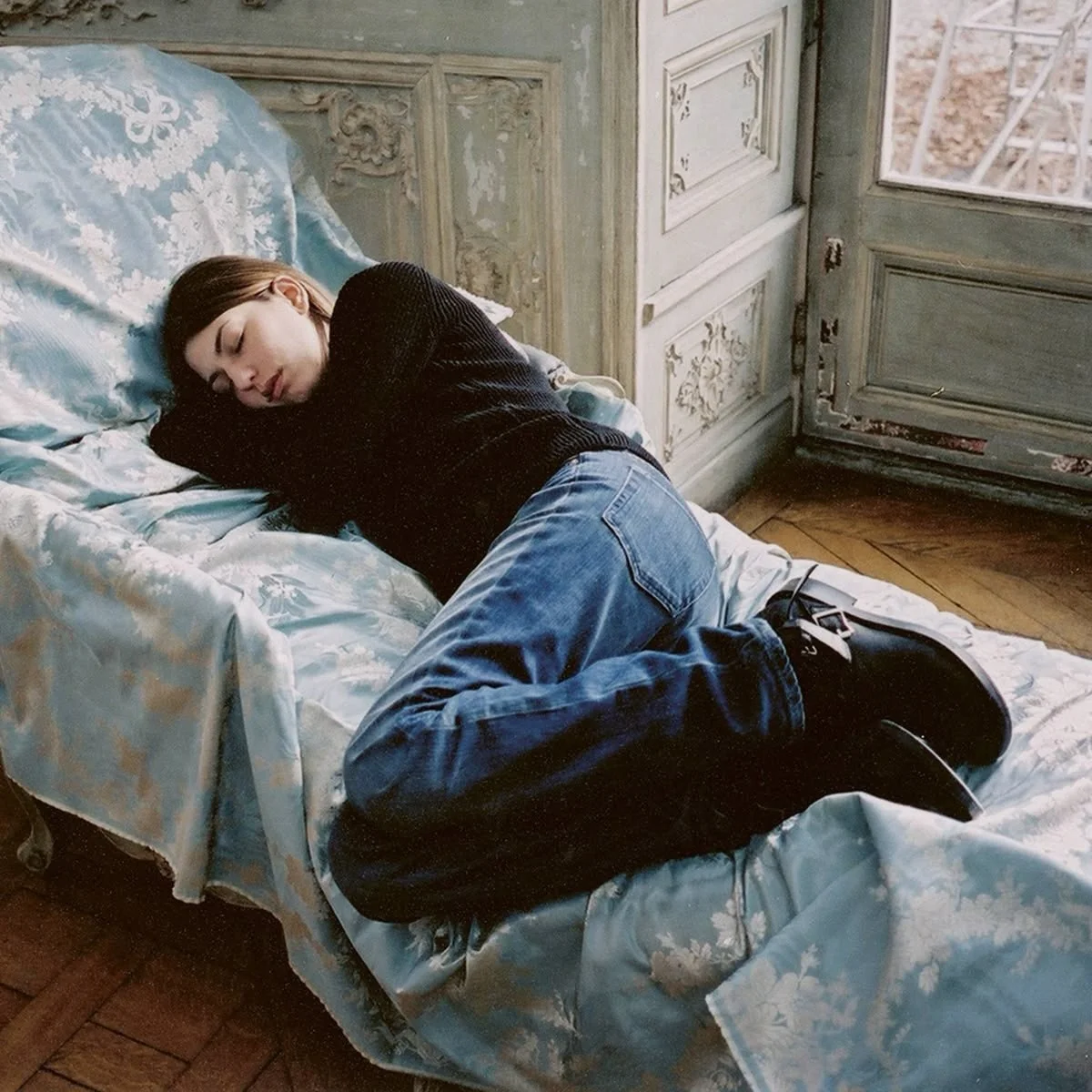 Sofia Coppola on set of Marie Antoinette, 2006. Photographed by Andrew Durham.