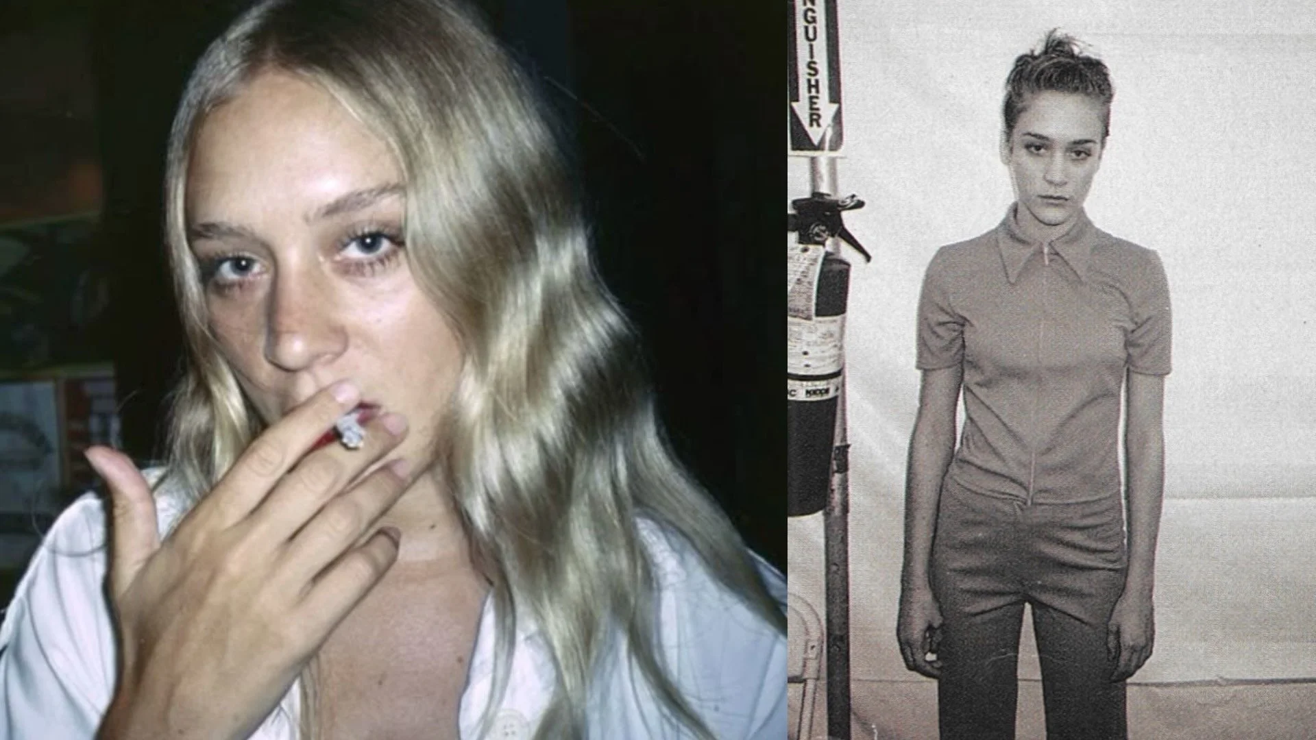 Chloe Sevigny's black and white portrait, portrait smoking