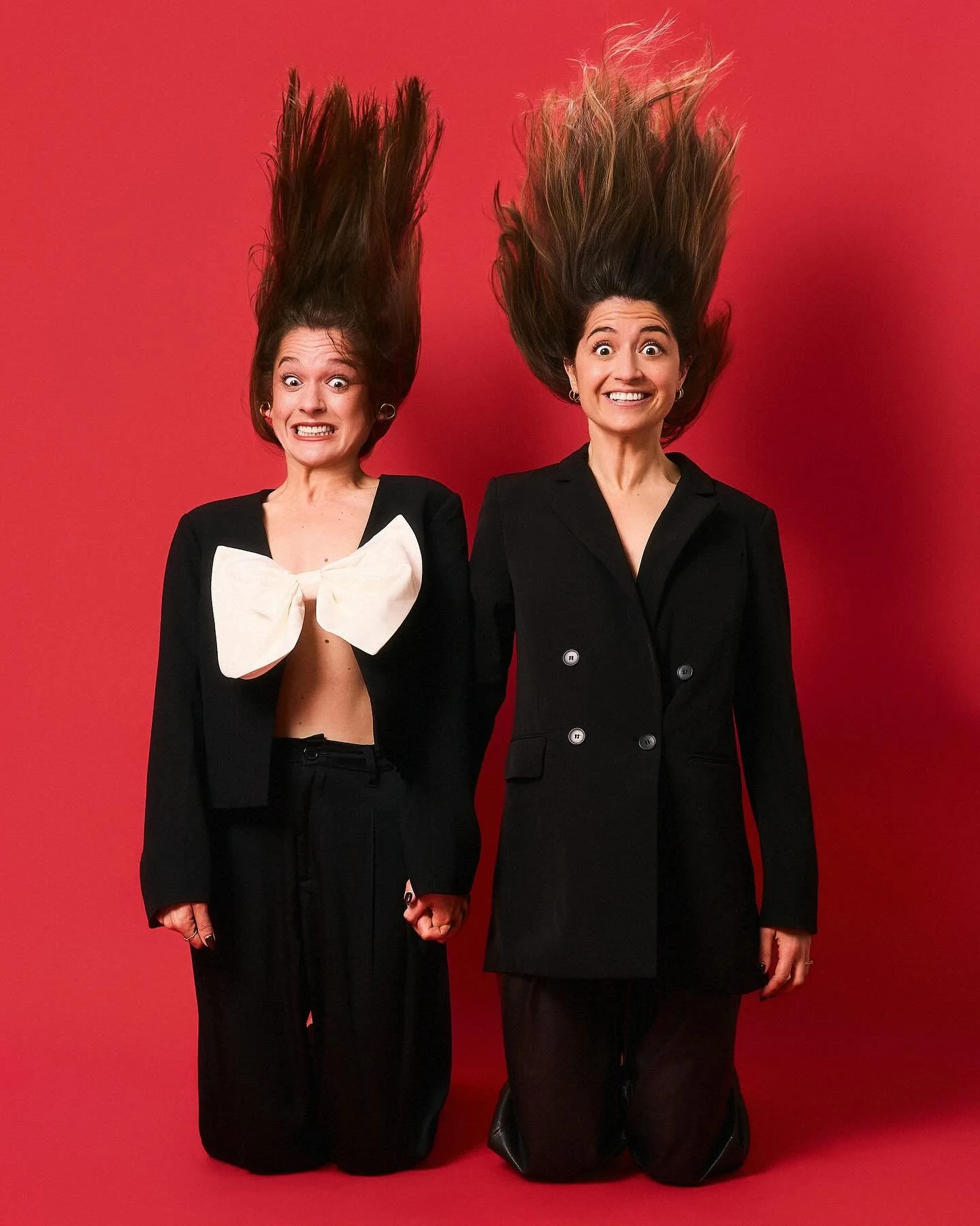 After what feels like a long hiatus, we&rsquo;re baaaack! So we thought we would reintroduce ourselves for any new followers!

Hello! We are Kerrie and Tashi - also known as Swipe Right Theatre ❤️ and as you can see, we are very serious&hellip;.

&ld