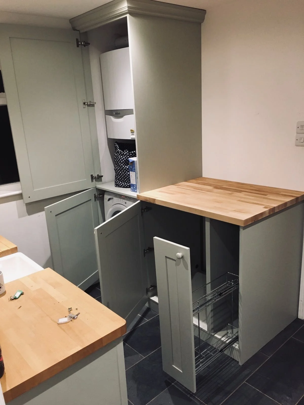 fitted utility room storage