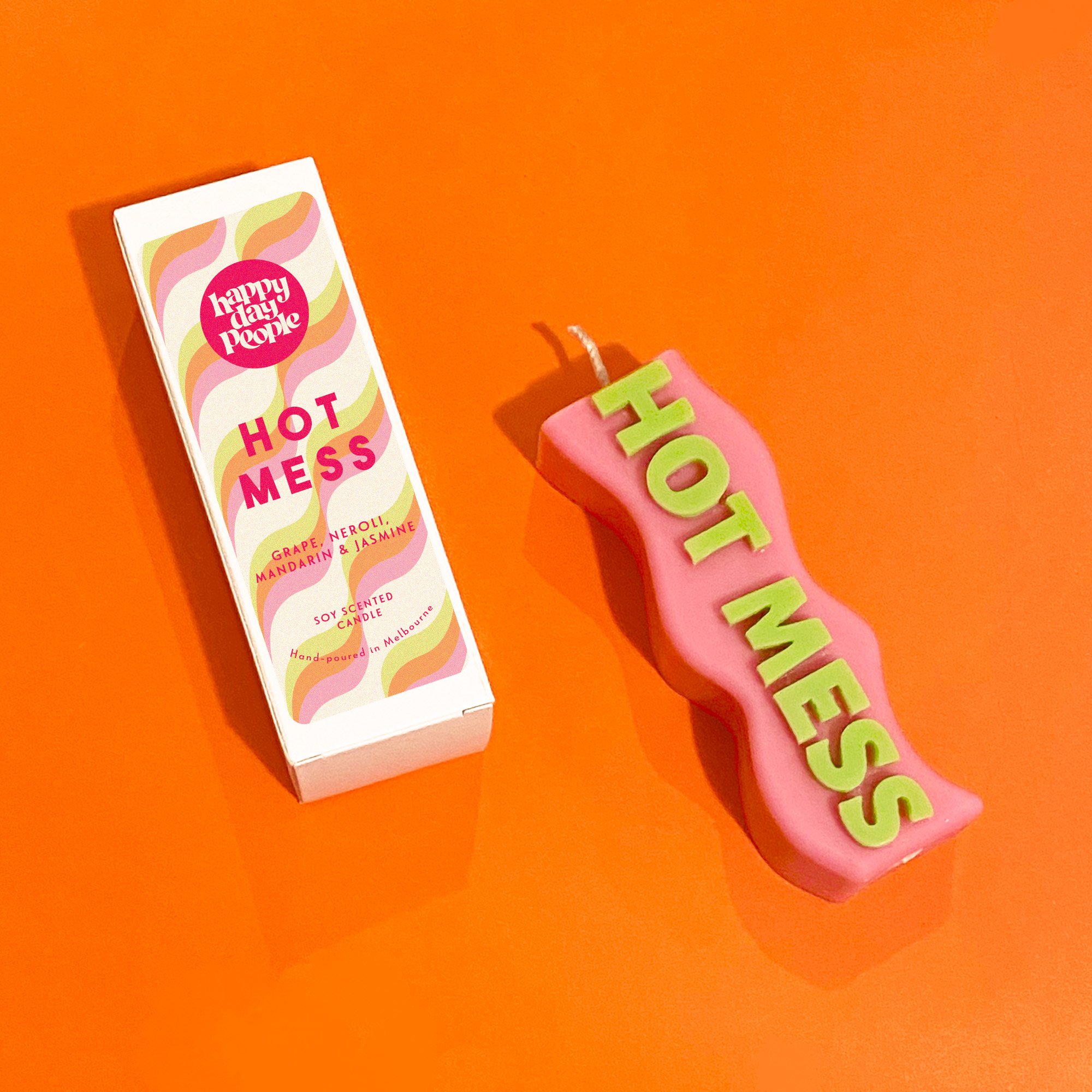Hot Mess Pillar Candle — Happy Day People