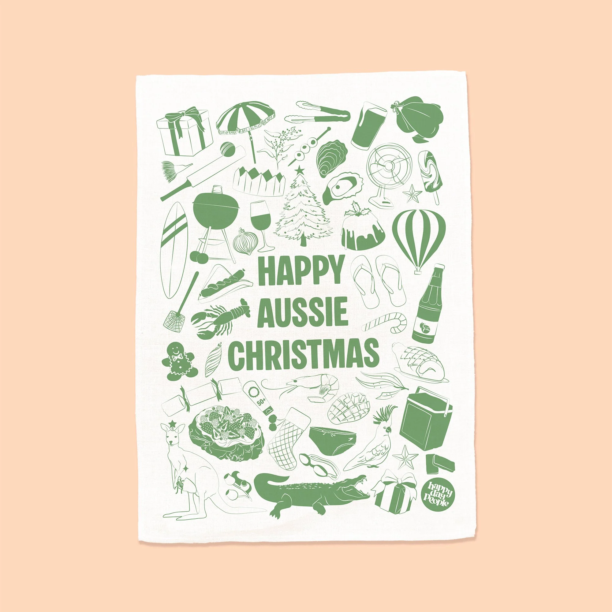 Aussie Christmas Tea Towel