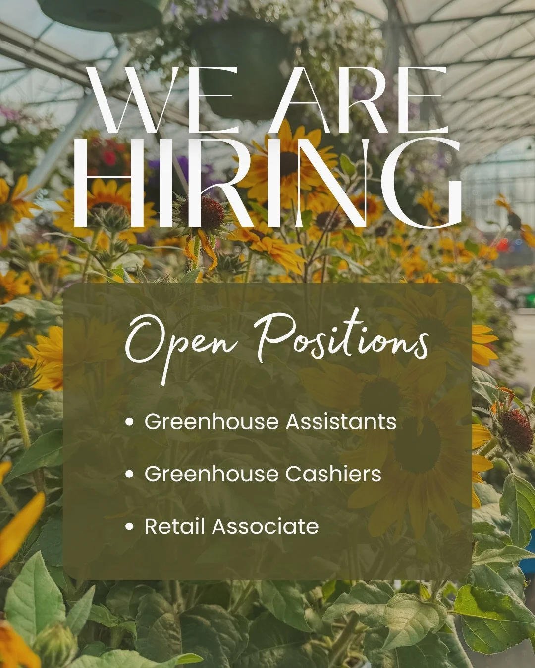 It&rsquo;s that time of year 🌱
We&rsquo;re hiring seasonal team members at Nagelkirk Gardens!

If you love plants, being outdoors, and helping people bring their spaces to life, we&rsquo;d love to hear from you.
Please send your resume to Maggie at 