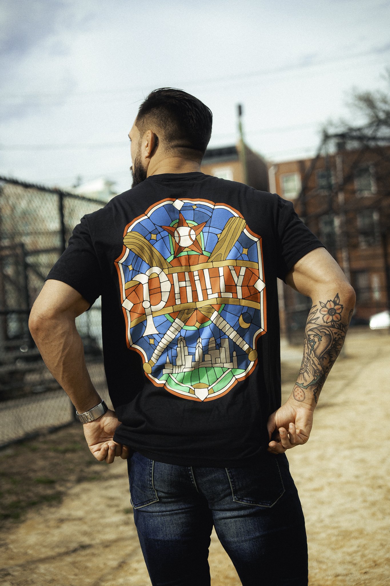 Stained Glass Baseball T-Shirt