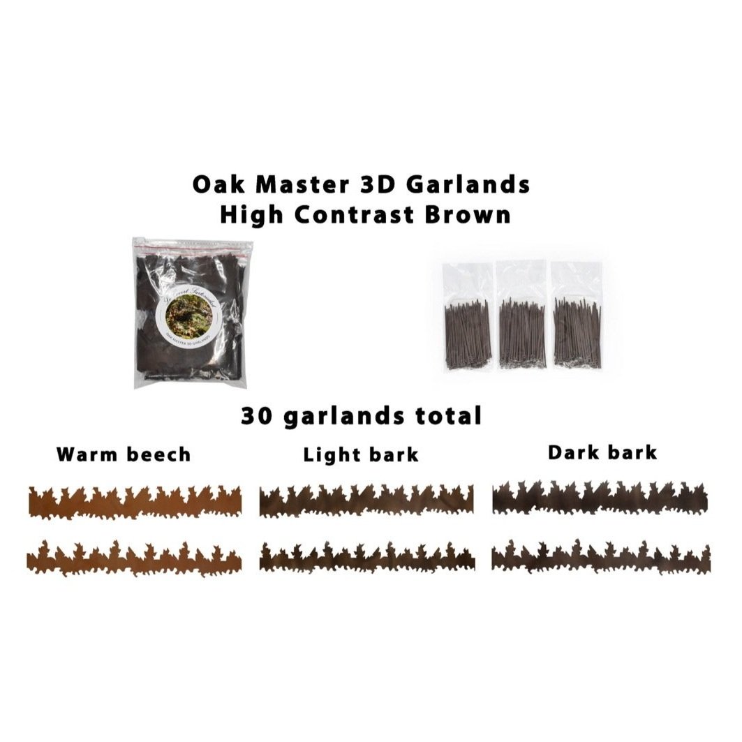 oak master high contrast brown 3d garland kit
