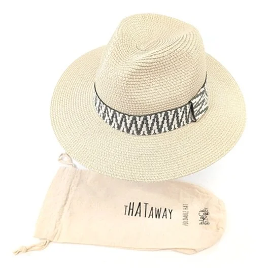 Summer Hat Panama Cream Black Ginger Sage Foldable Roll Up Travel Bag ZigZag Hol 601-340 (4).jpg