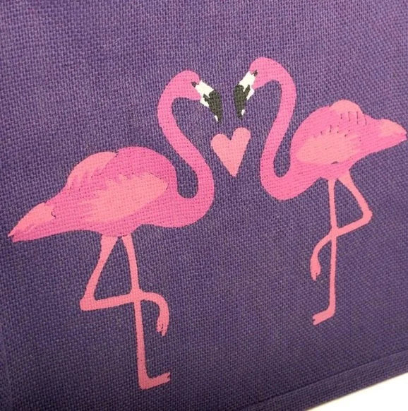 Flamingo Tote Bag Shared Earth Shopper Jute Grab Eco Large Reuseable Shopping EA16701 (2).jpg