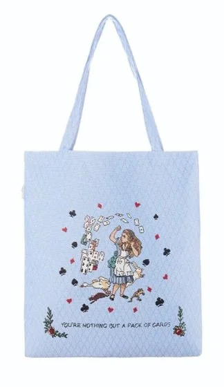 Signare Alice in Wonderland Tea Party Tapestry Flat Tote Shopper Shoulder Bag FLAT-AIW-TEA (3).jpg
