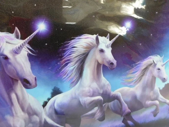 Anne Stokes Shooting Stars Unicorn Small Printed Art Canvas Plaque Decoration 19 cm x 25cm AS_91623 (2).JPG