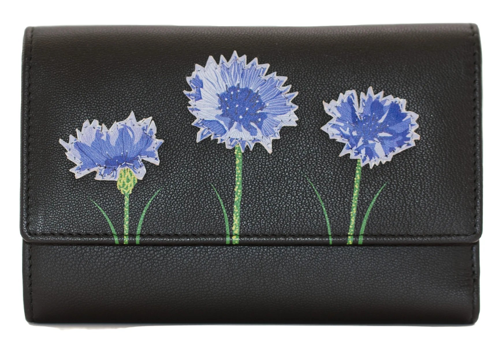 Mala Leather Amana Cornflower TriFold Large Purse Black RFID Protection Dust Bag 3674 (1).jpg
