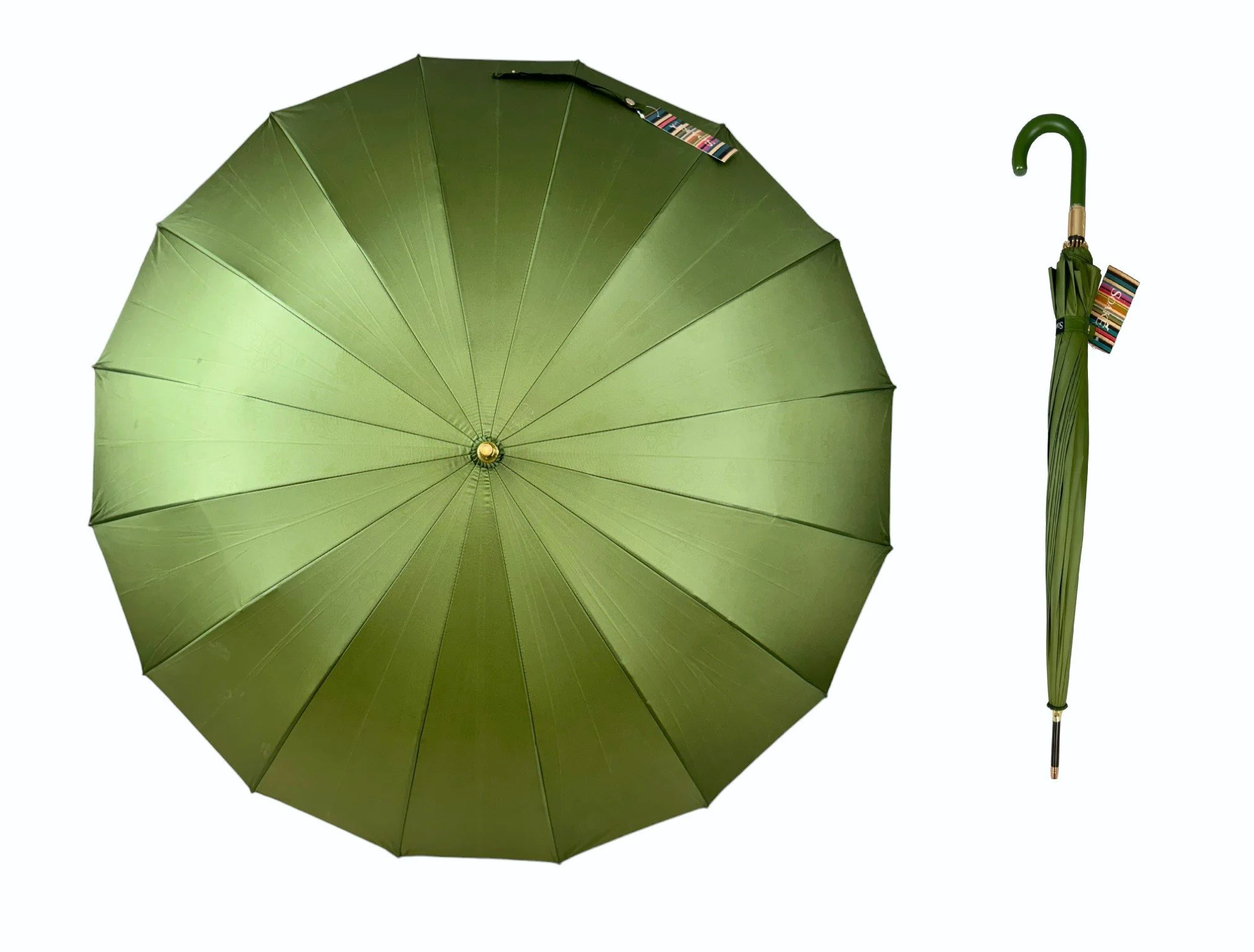 Soake Classic Walking Stick Colour Changing Umbrella - Forest Green