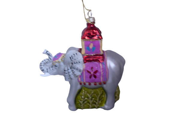 Sass & Belle Glitter Elephant Shaped 3D Bauble Hanging Decoration Christmas Tree LINXM071_A (7).png