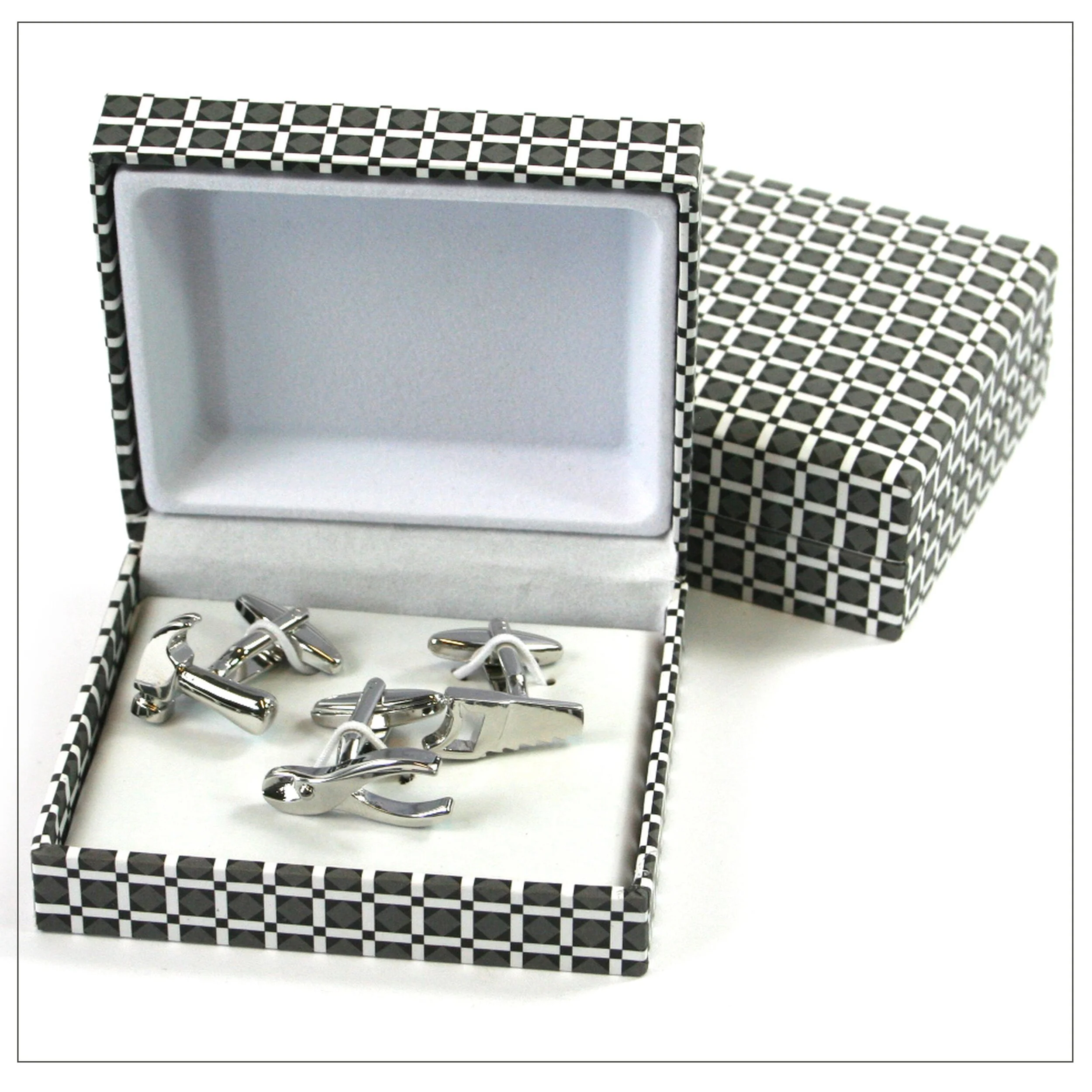Black Ginger 3 Piece Cufflink Set in a Gift Box - DIY Tool Design