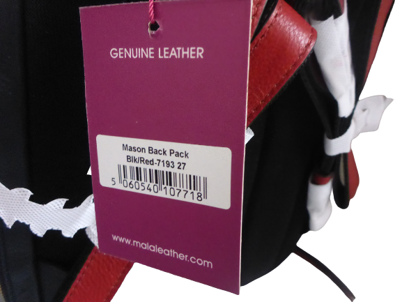 Mala Leather Mason Bee Black Red Back Pack Shoulder bag + Dust Bag Travel Work (9).png