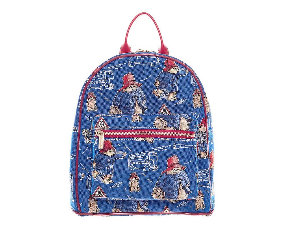 Signare Paddington Bear Tapestry Casual Daypack Backpack Pack Bag Blue Red Fun (1).jpg