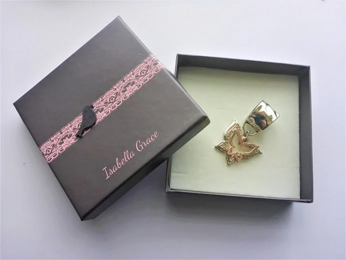 Black Ginger Isabelle Grace Scarf Jewellery - 3 Colour Butterfly