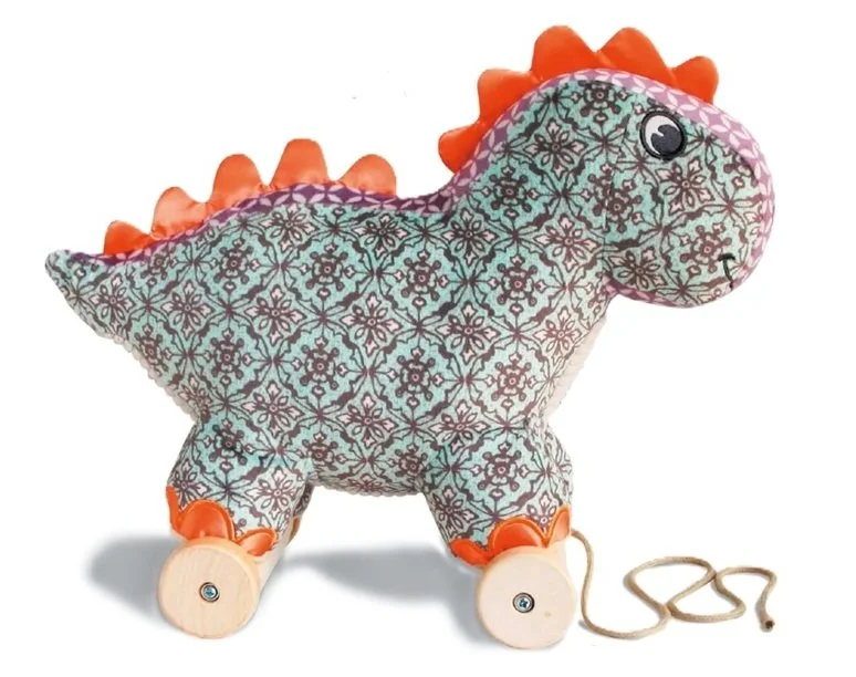 Little Bird Told Me Digley Dinosaur 2 in 1 Pull Along Hug Baby Soft Toy Brown 6m LB3129 (2)a.jpg