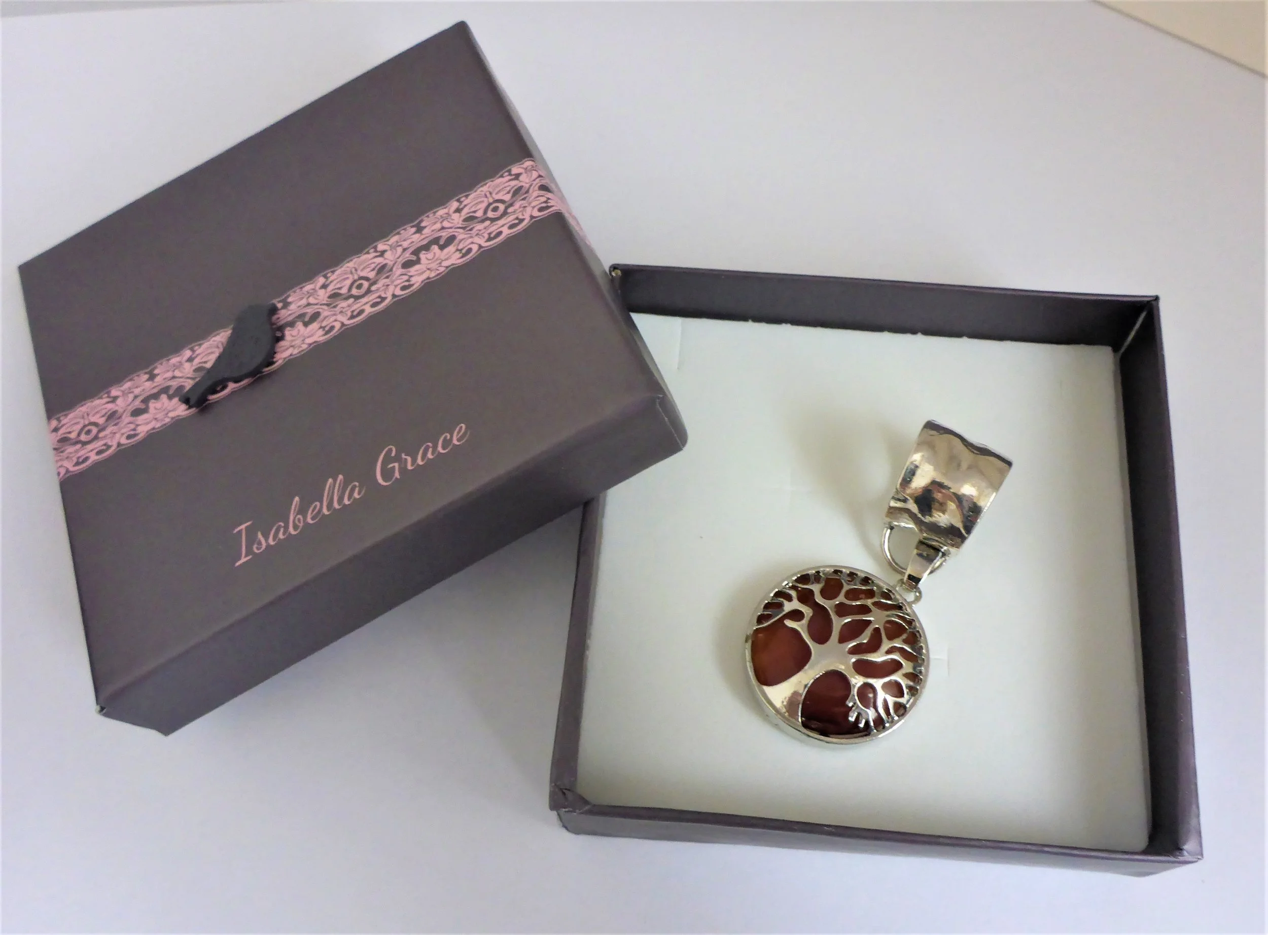 Black Ginger Isabelle Grace Scarf Jewellery - Amber Onyx