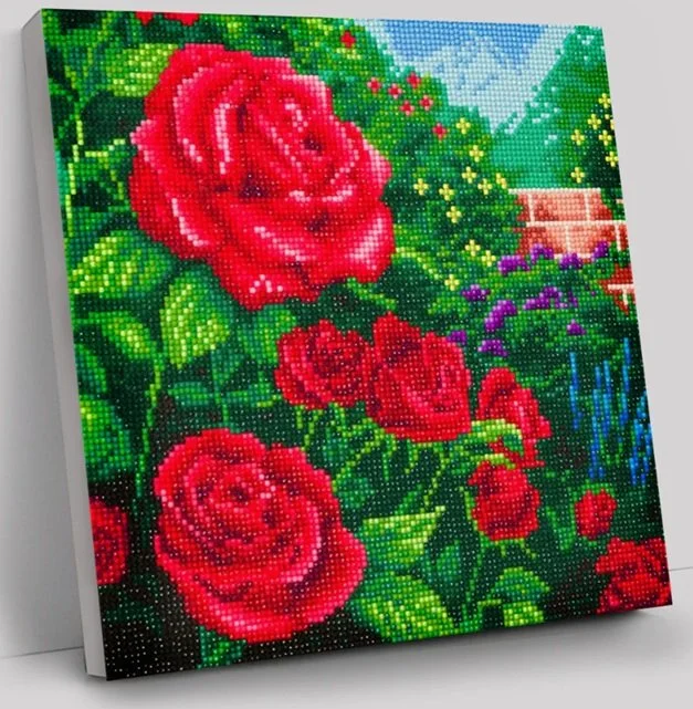 Perfect Red Rose Kinkade Craft Buddy Diamond Crystal Art Canvas Kit 30 x 30cm CAK-TK1M (9).jpg