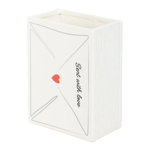 Love Letter Shaped Vase Ceramic Flower Plant Holder Gift 3D White Valentines Mothers Day DL_64726 (4).jpg