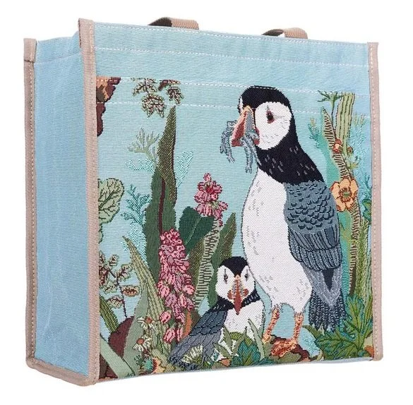 Signare Puffin Parade Adult Chick Tapestry Large Shopper Tote Shoulder Bag Shop SHOP-PUFFIN (10).jpg
