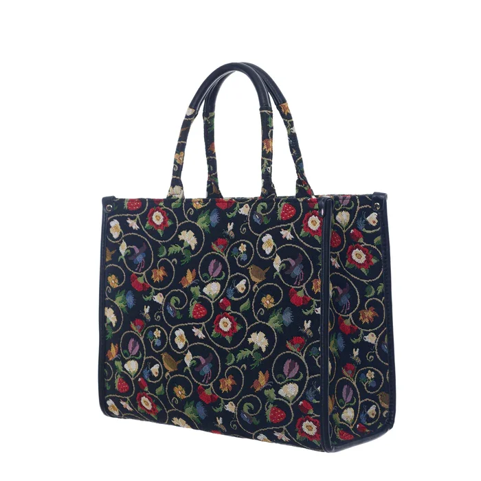 Signare Jacobean Dream Tapestry City Handbag Cross Shoulder Grab Bag Black Fun CITY-JACOB_700x (1).webp