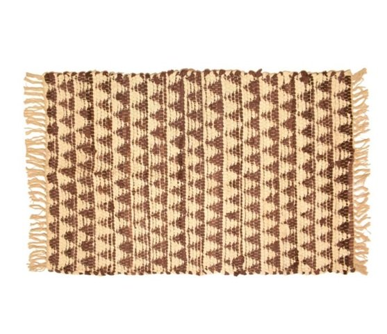 Rag Rug Shared Earth Chindi Brown Cream Boho Weave Cotton Bedroom Room 60 x 90cm ASP2219 (1).jpg