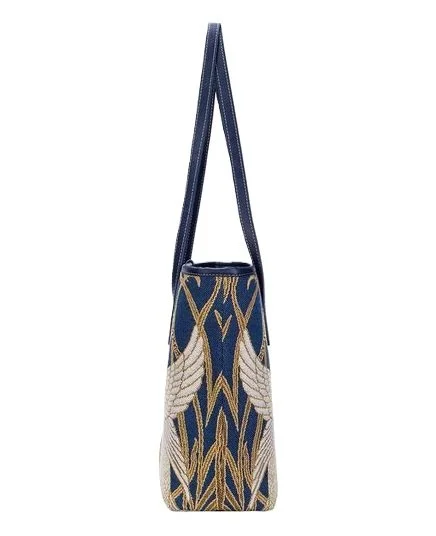 Signare Walter Crane Swan Blue Tapestry Large College Tote Shoulder Grab Bag Fun COLL-ART-WC-SWAN (9).jpg