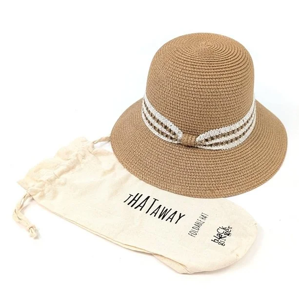 Black Ginger Cloche Dark Natural Rope Lace Sun Hat Foldable RollUp + Travel Bag 601-336 (4).jpg