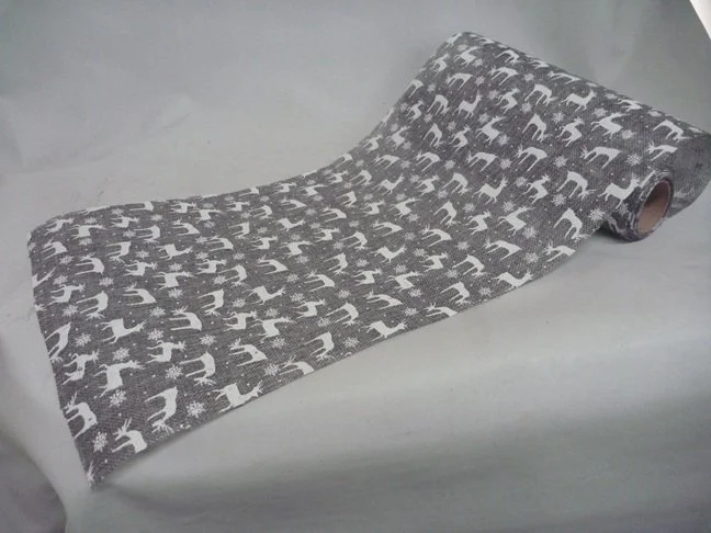 Black Ginger Grey White Reindeer Runner Rectangular Christmas Table 28 x 270cm (1).JPG