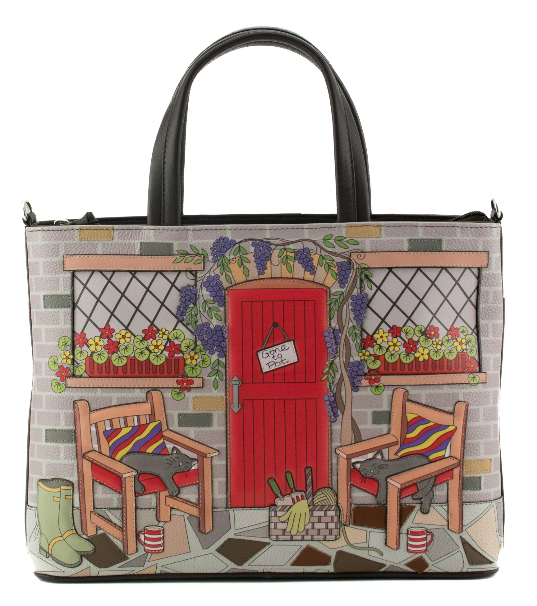 Mala Leather Grab Shoulder Handbag + Dust Bag - Gone to Pot