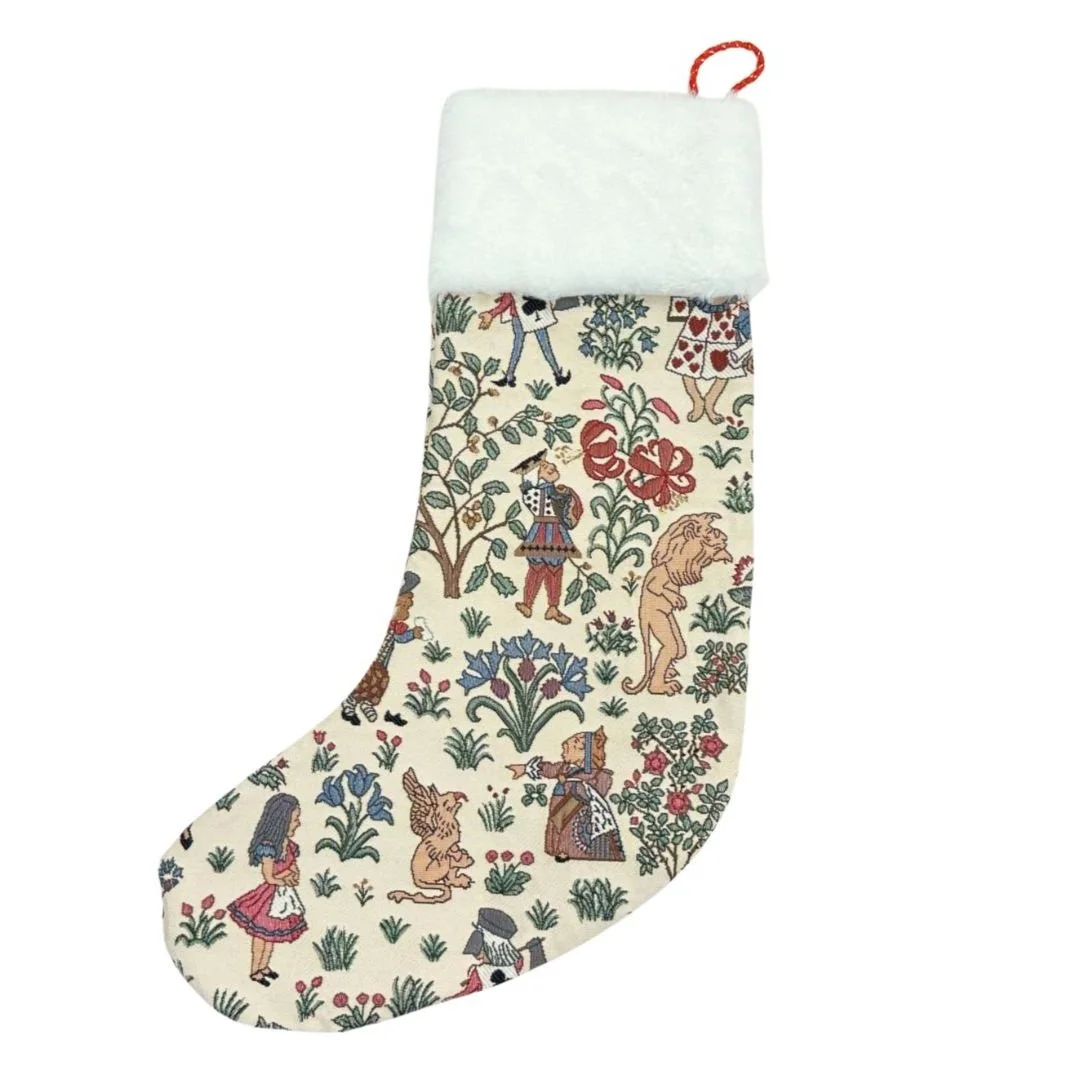 Signare Stocking Alice In Wonderland Tapestry Christmas Hanging Xmas Decor Sock STOCK-ALICE (0).jpg