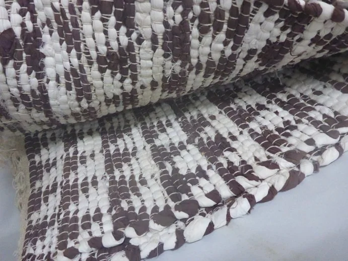 Rag Rug Shared Earth Chindi Brown Cream Boho Weave Cotton Bedroom Room 60 x 90cm ASP2219 (14).JPG