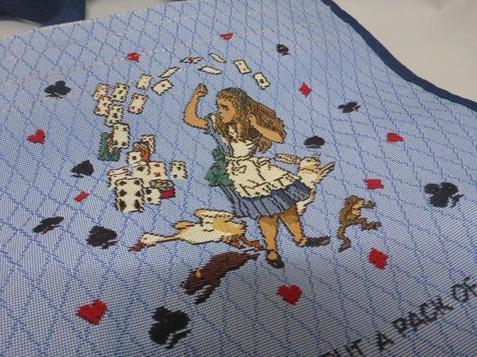 Signare Alice In Wonderland Nothing But Card Shopper Tote Shoulder Bag Shop Blue SHOP-AIW-TEA (3).JPG