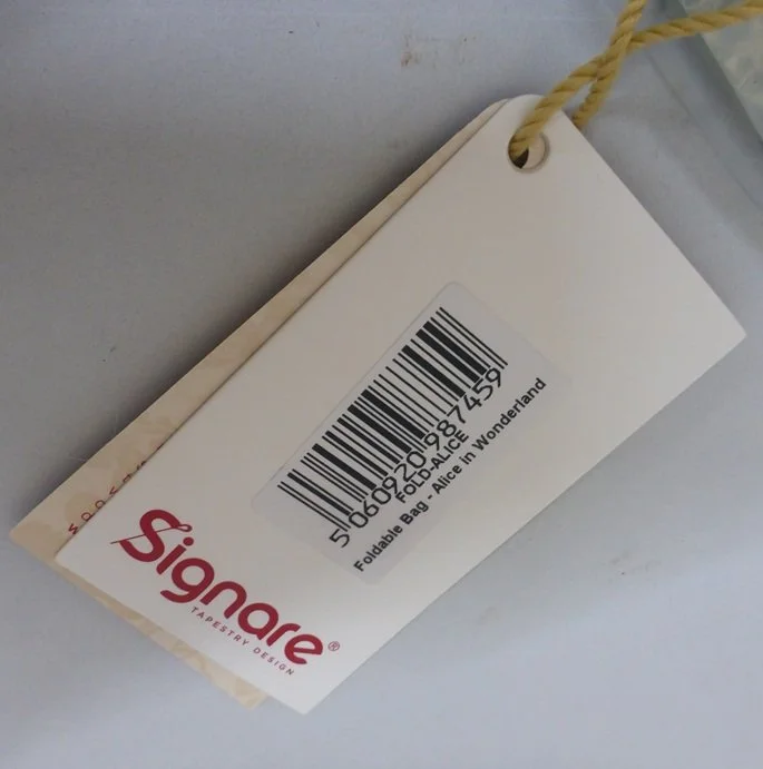 Signare Alice in Wonderland Tapestry Foldable Tote Shopping Shopper Bag Cream FOLD-ALICE (2).JPG