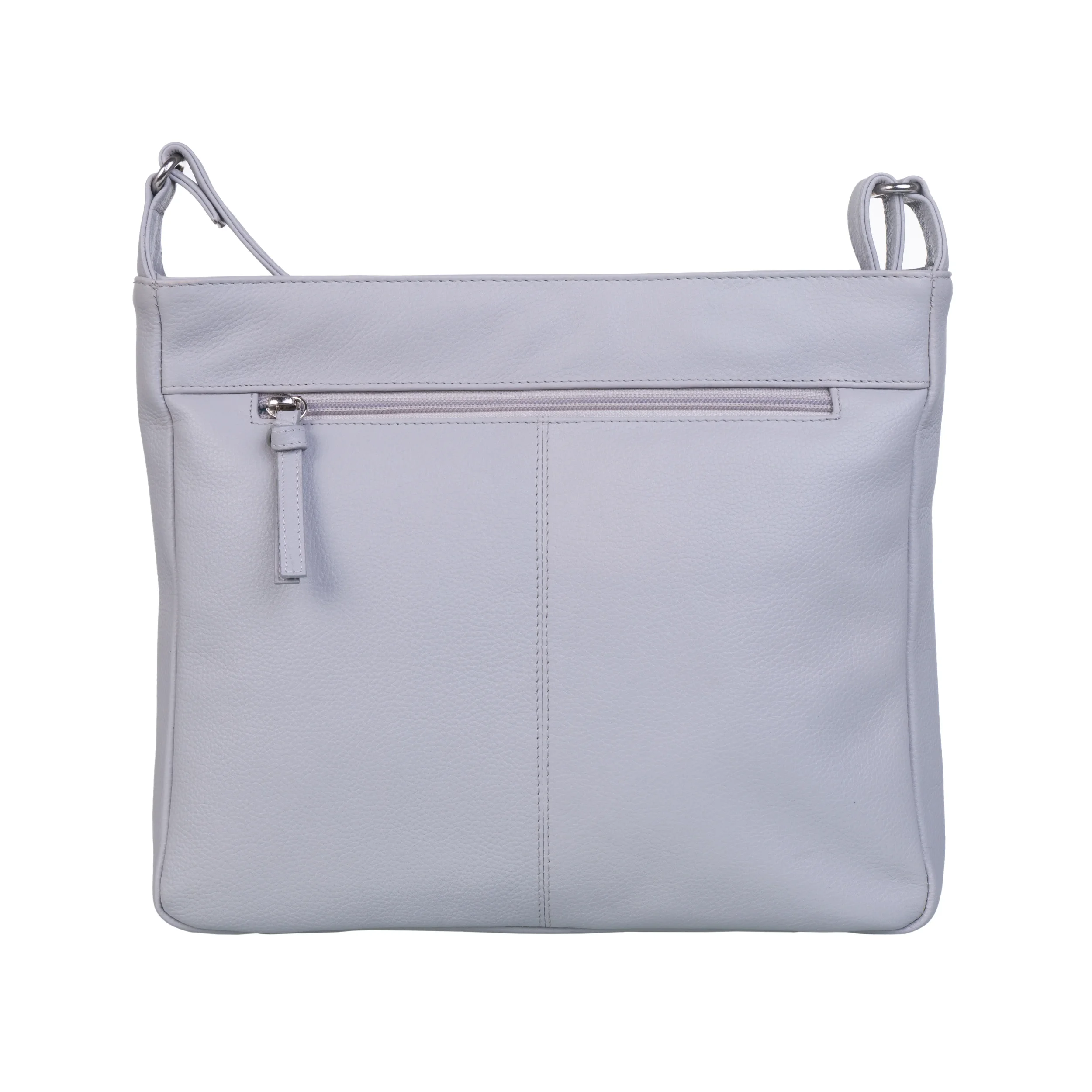 Mala Leather Sewing Room 2023 Grey Large Shoulder Cross Body Handbag + Dust Bag (2).webp
