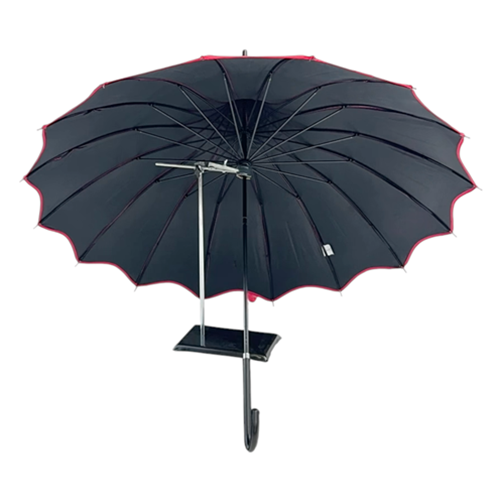 Soake Patterned Pink UV Pagoda Large Walking Stick Boutique Umbrella Brolley Fun BCSPATPIN-1 (4).png