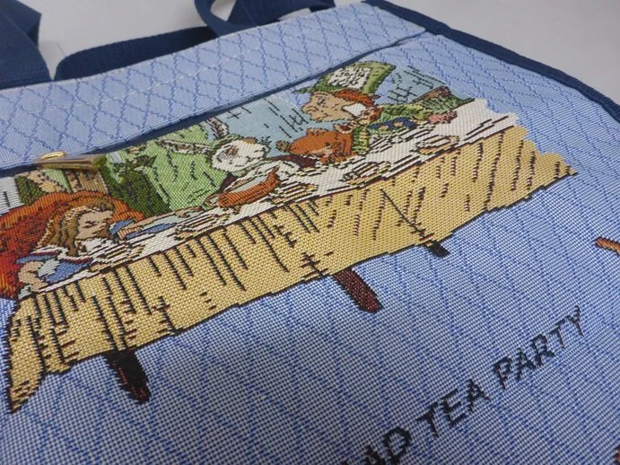 Signare Alice In Wonderland Nothing But Card Shopper Tote Shoulder Bag Shop Blue SHOP-AIW-TEA (5).JPG