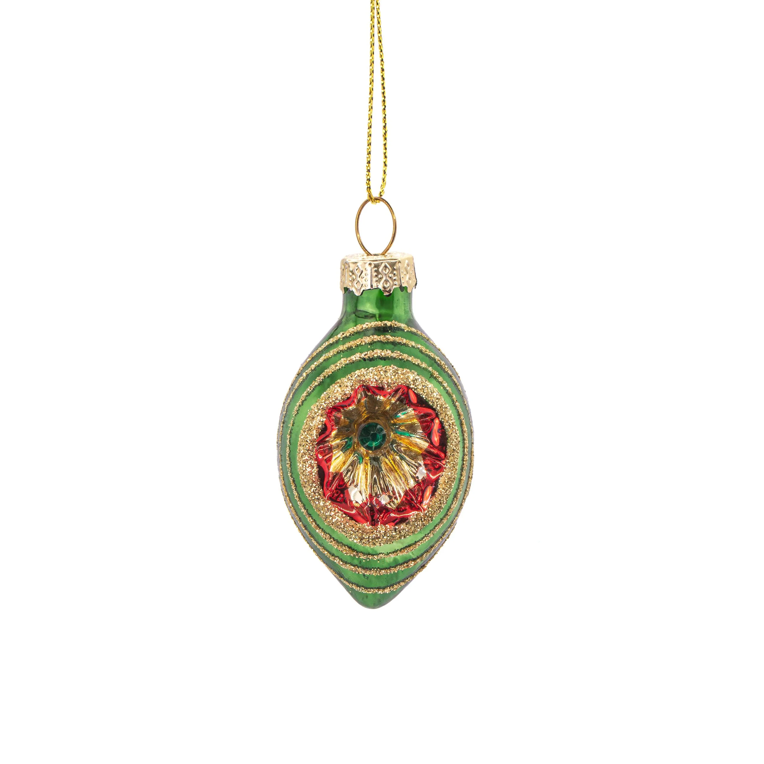 Sass & Belle Mini Retro Bauble Green Red Hanging Decoration Set Christmas Tree 4 RUBYXM244_A (11).jpg