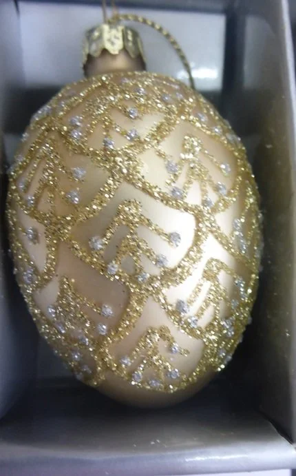 Sass & Belle Red Gold Heirloom Oval Egg Glass Bauble Xmas Tree Decoration Set 4 NGXM136 (9).JPG