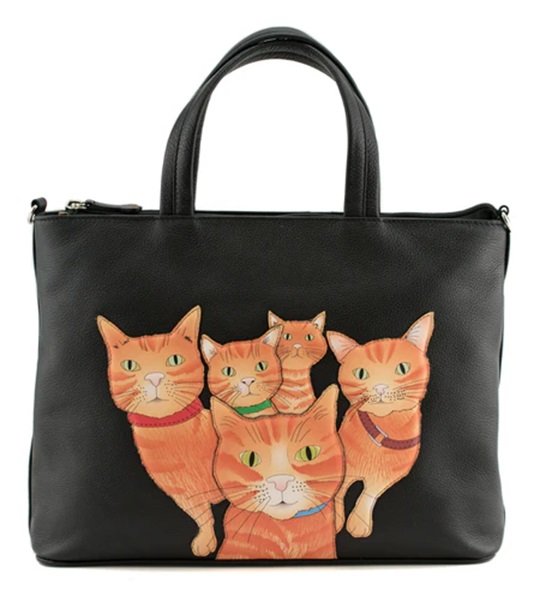 Mala Leather Kitty Crew Cat Large Grab Shoulder Handbag + Dust Bag Black 7416 a (1).jpg