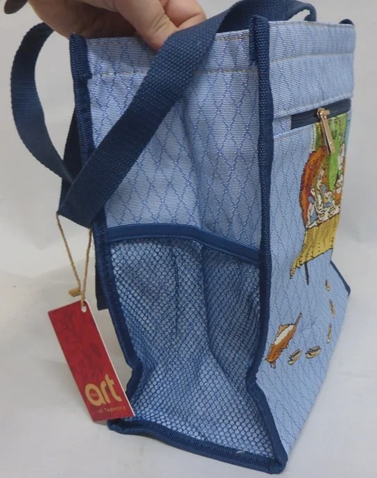 Signare Alice In Wonderland Nothing But Card Shopper Tote Shoulder Bag Shop Blue SHOP-AIW-TEA (7).JPG