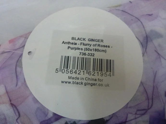 Black Ginger Summer Scarf Antheia Flurry of Roses Purples Floral Sketch 50x180cm 736-332 (9).JPG