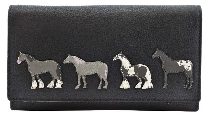 Mala Leather Best Friends Horses Matinee Large Purse RFID Protection Dust Bag.jpg