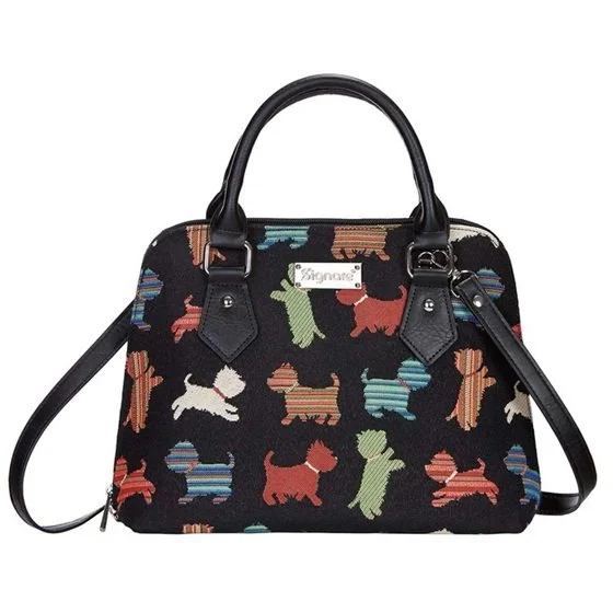 Signare Playful Puppy Dog Tapestry Convertible 2 in 1 Handbag Shoulder Grab Bag CONV-PUPPY (1).jpg