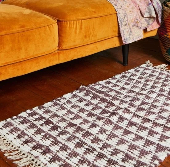 Shared Earth Chindi Rag Rug - Grey Light Brown