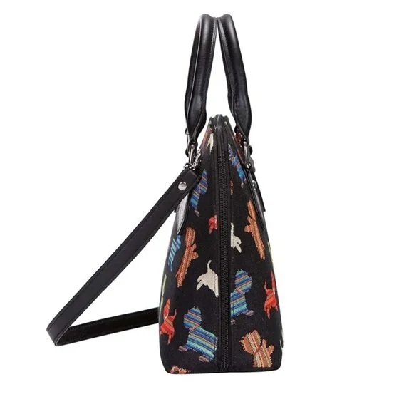 Signare Playful Puppy Dog Tapestry Convertible 2 in 1 Handbag Shoulder Grab Bag CONV-PUPPY (10).jpg