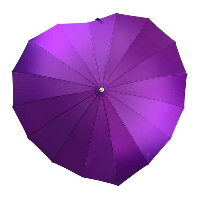 Soake Purple Heart Shaped Large Long Umbrella Boutique Gift Windproof Brolley BCSHPU  (4).jpg